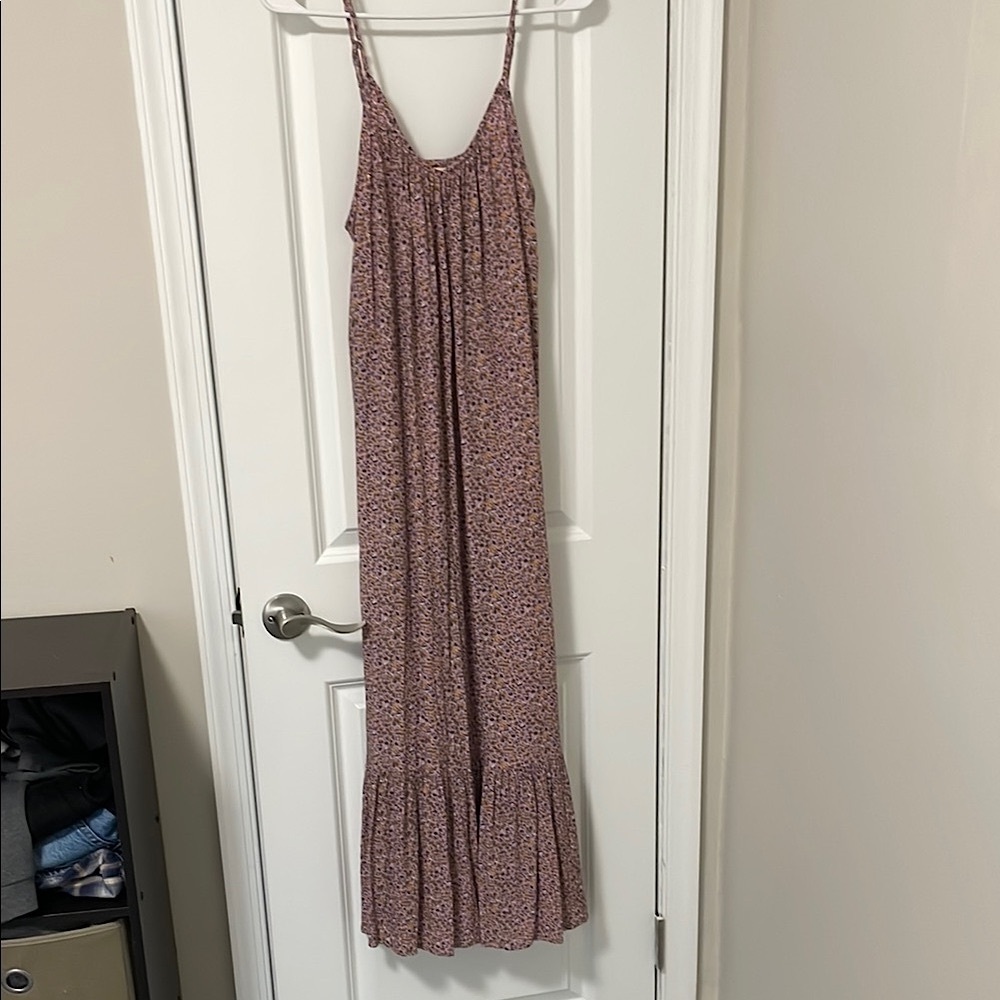 Universal Thread Sleeveless Purple Floral Boho Maxi Dress Size Medium